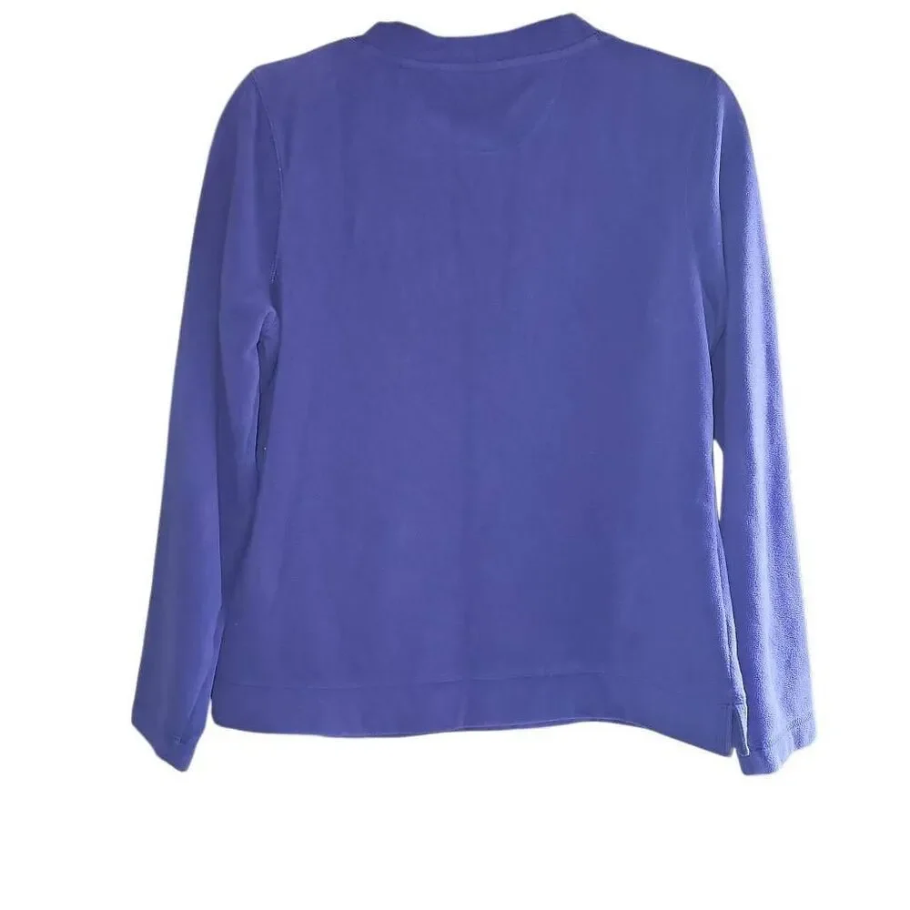 Tek Gear Royal Blue Fleece Sweater, crewneck, longsleeve and Size M, Women's